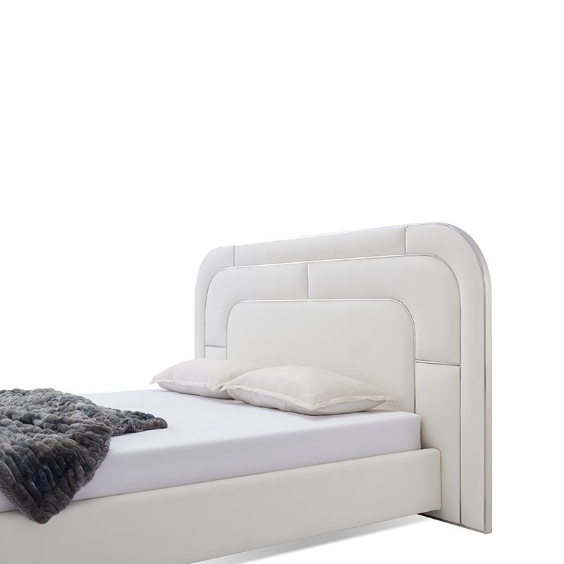 Modern Luxury Bed Bedroom Furniture Home Hotel Apartment Italian Design King Queen Size Soft Comfortable Fabric Cotton Linen Bed