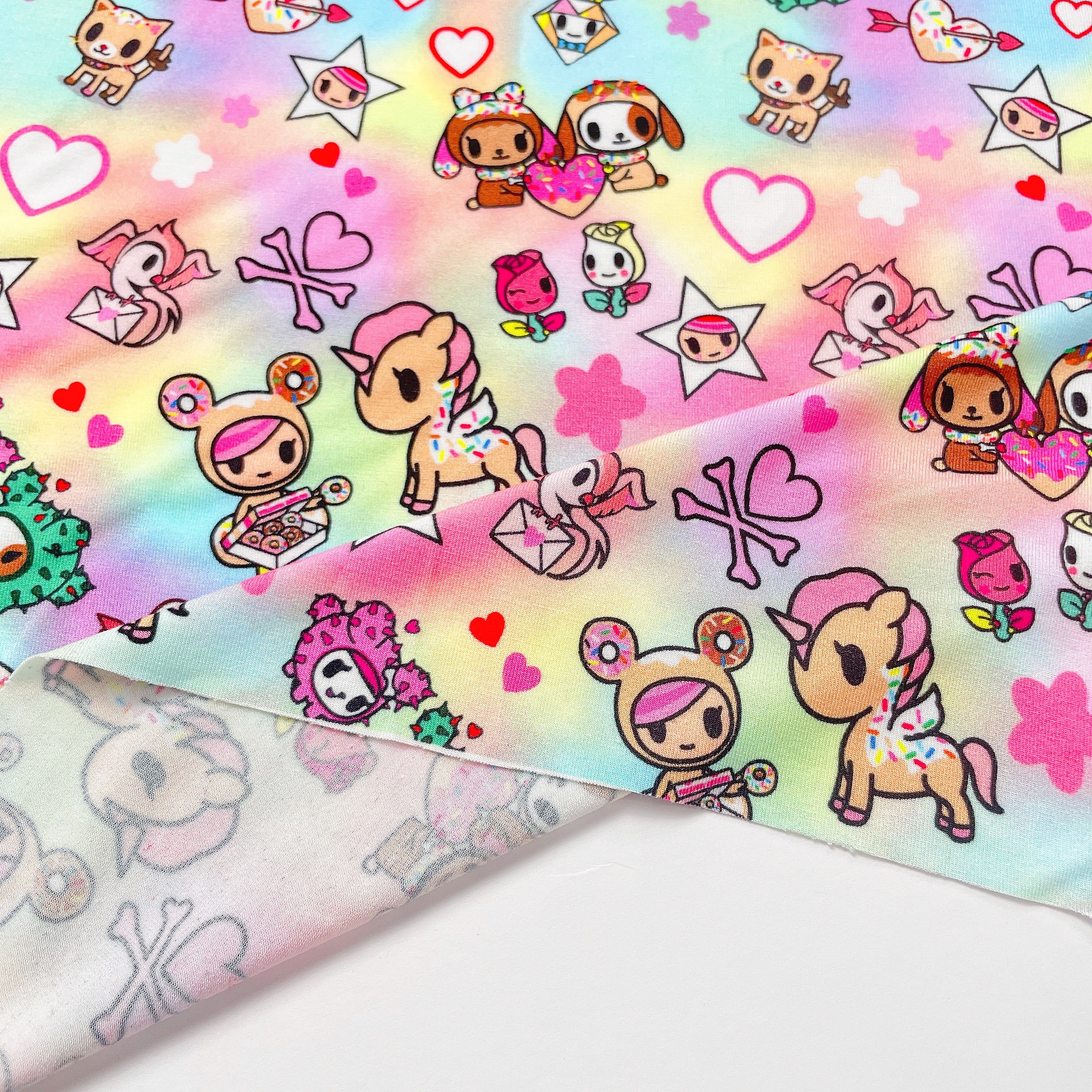 Custom bamboo Fiber fabric Digital Print Cartoon Pattern Bamboo Lycra spandex Fabric