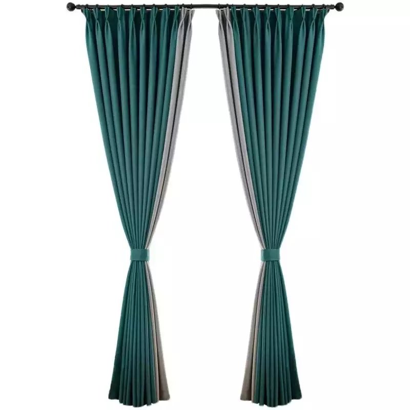 Long curtain Linen Look Curtain, Heavy linen full blackout curtain