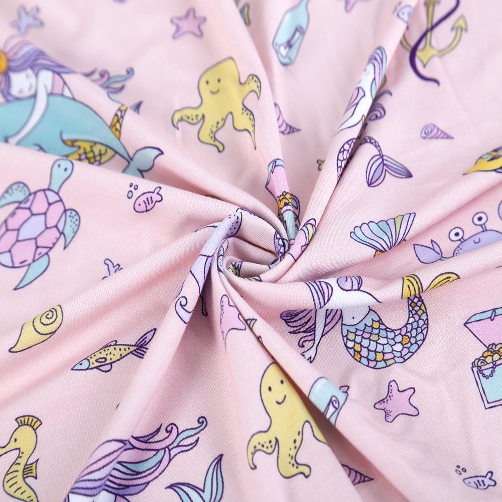 Printing Fabric Manufacturing 240gsm custom design digital print bamboo spandex knitting fabric
