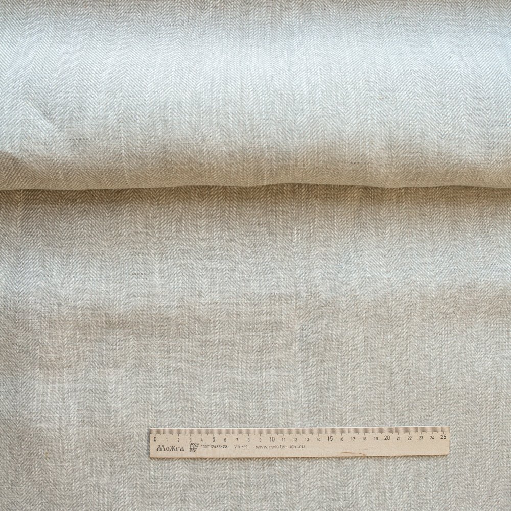 285 GSM 100% Linen Twill Weave Herringbone Natural Fabric Breathable Organic Printed Shirt Fabric Roll High Quality Home Use