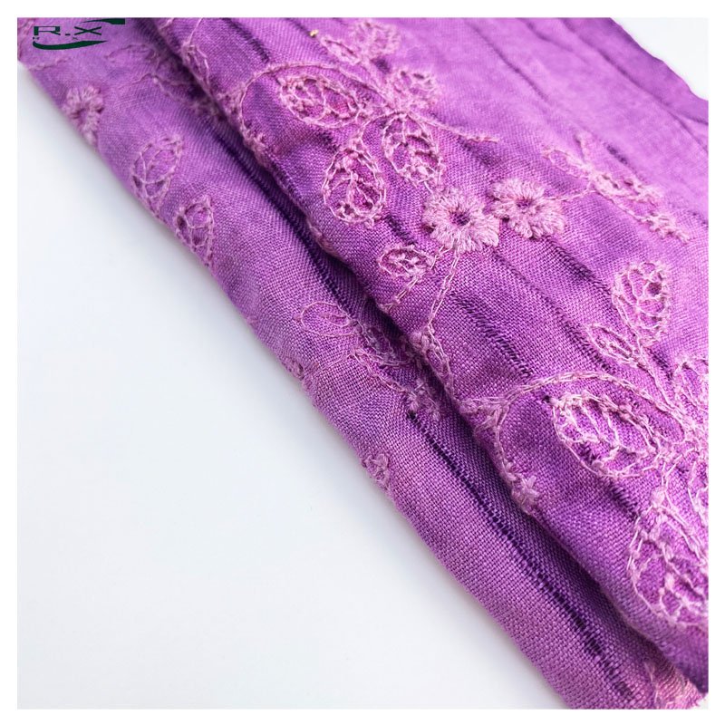 Custom wholesale high quality 100% pure linen floral embroidered woven tablecloth curtain Plain fabric