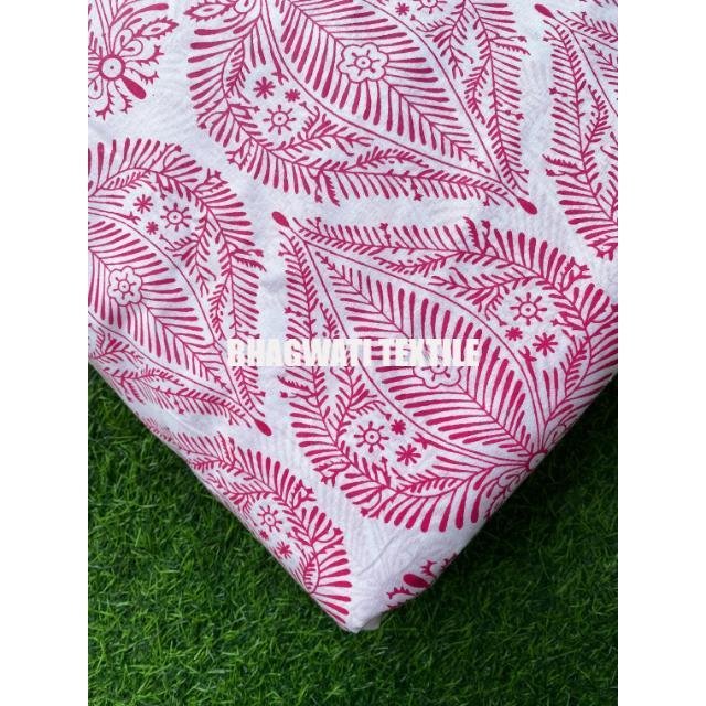 Indian Handmade Cotton Block Screen Print Fabric For Dress Making Cotton Fabric Hand Block Print Fabric