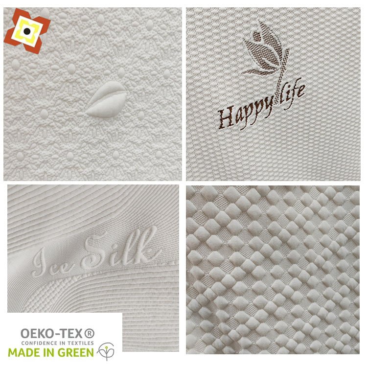 Organic Cotton Knitted Mattress Fabric Bamboo Fiber Air Layer Mattress Pillowcase Fabric Textured Mattress Jacquard Fabric
