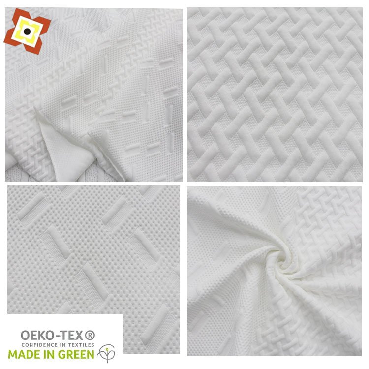 Organic Cotton Knitted Mattress Fabric Bamboo Fiber Air Layer Mattress Pillowcase Fabric Textured Mattress Jacquard Fabric