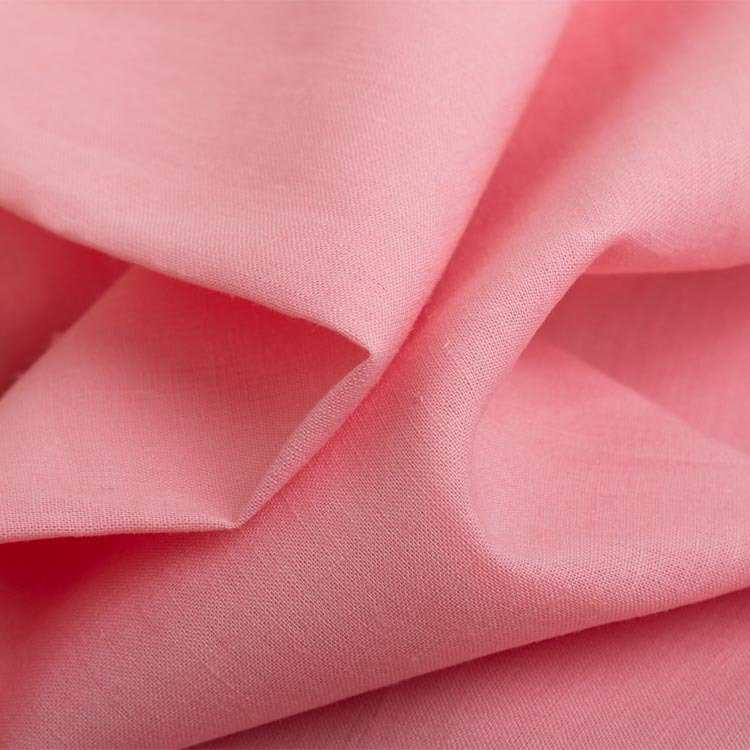 Hot selling spring summer custom multiple colors plain fabrics women men white shirting material viscose linen fabric for shirt