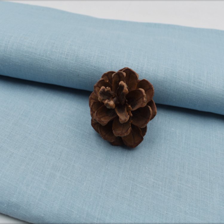 Hot selling spring summer custom multiple colors plain fabrics women men white shirting material viscose linen fabric for shirt