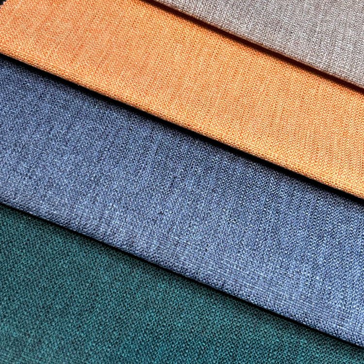 Home Deco Linen Fabric Upholstery polyester linen look Brushed faux linen