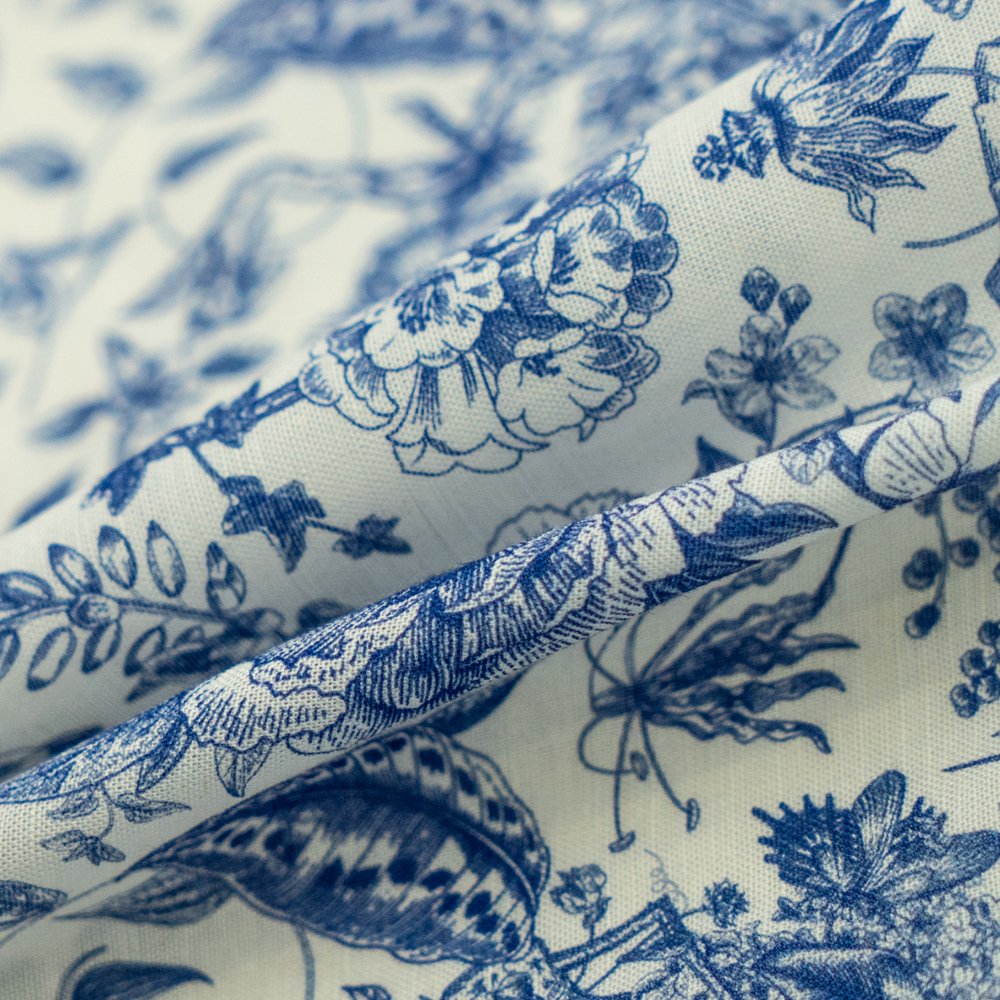 Linen rayon tencel fabric woven custom digital printing floral 100% linen fabric for clothing garment