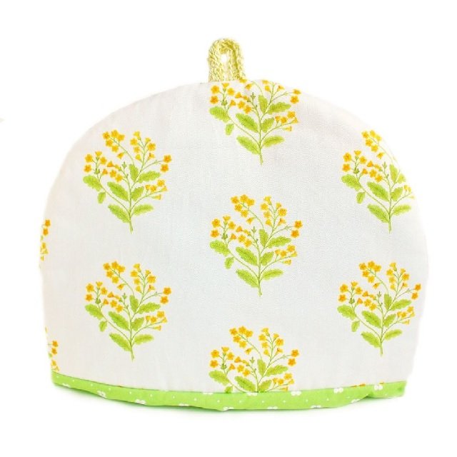 Home Textile Custom Printed 100% Cotton Round Decoration New Design Fabric Tea Cozy Teapot Cover Stylish Tea Accessory Sustained