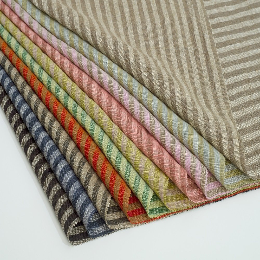 #8597 Wholesale Striped Yarn Dyed French Linen Stripe Hot Selling Original 100% Linen Fabric Good Quality Woven Fabric For Shirt