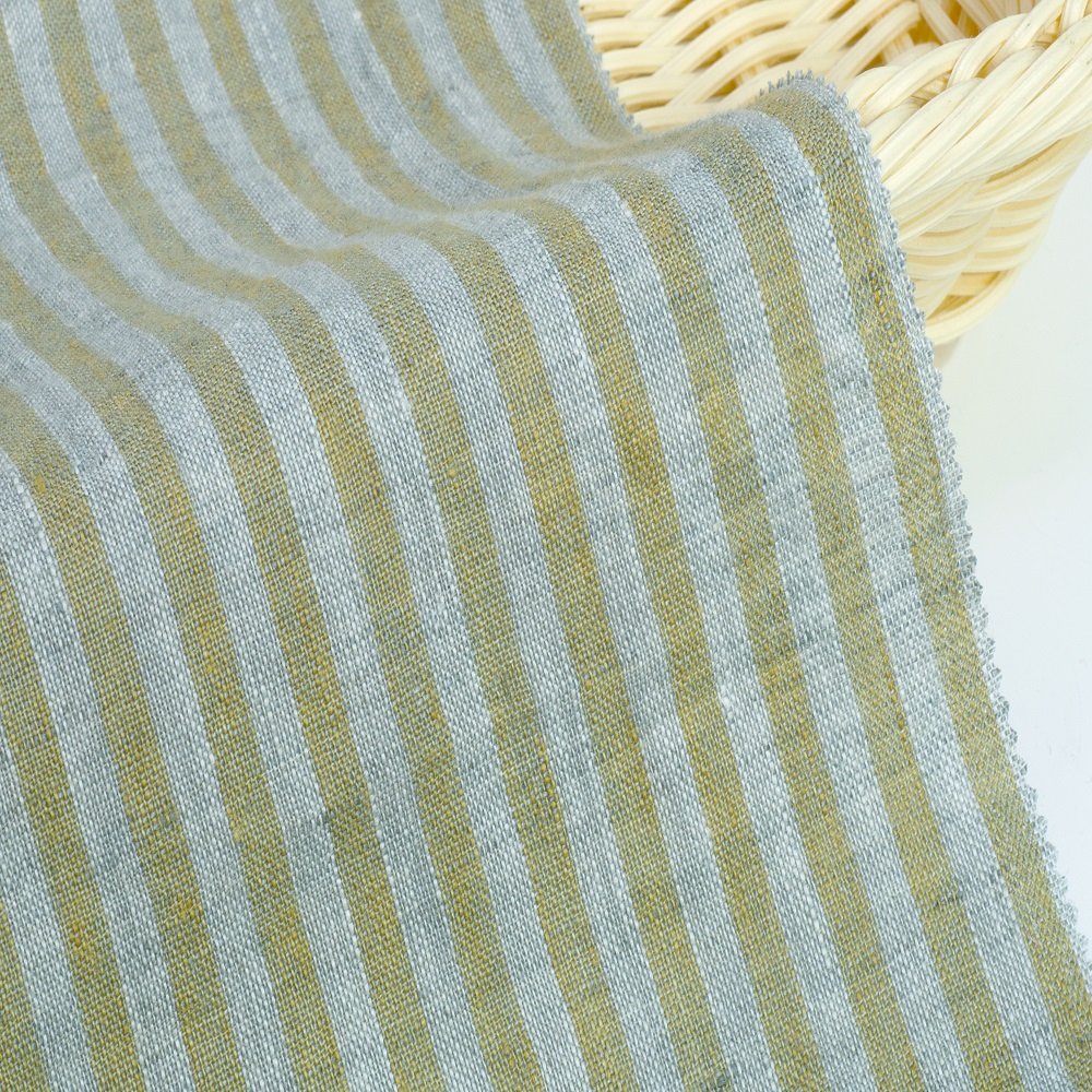 #8597 Wholesale Striped Yarn Dyed French Linen Stripe Hot Selling Original 100% Linen Fabric Good Quality Woven Fabric For Shirt