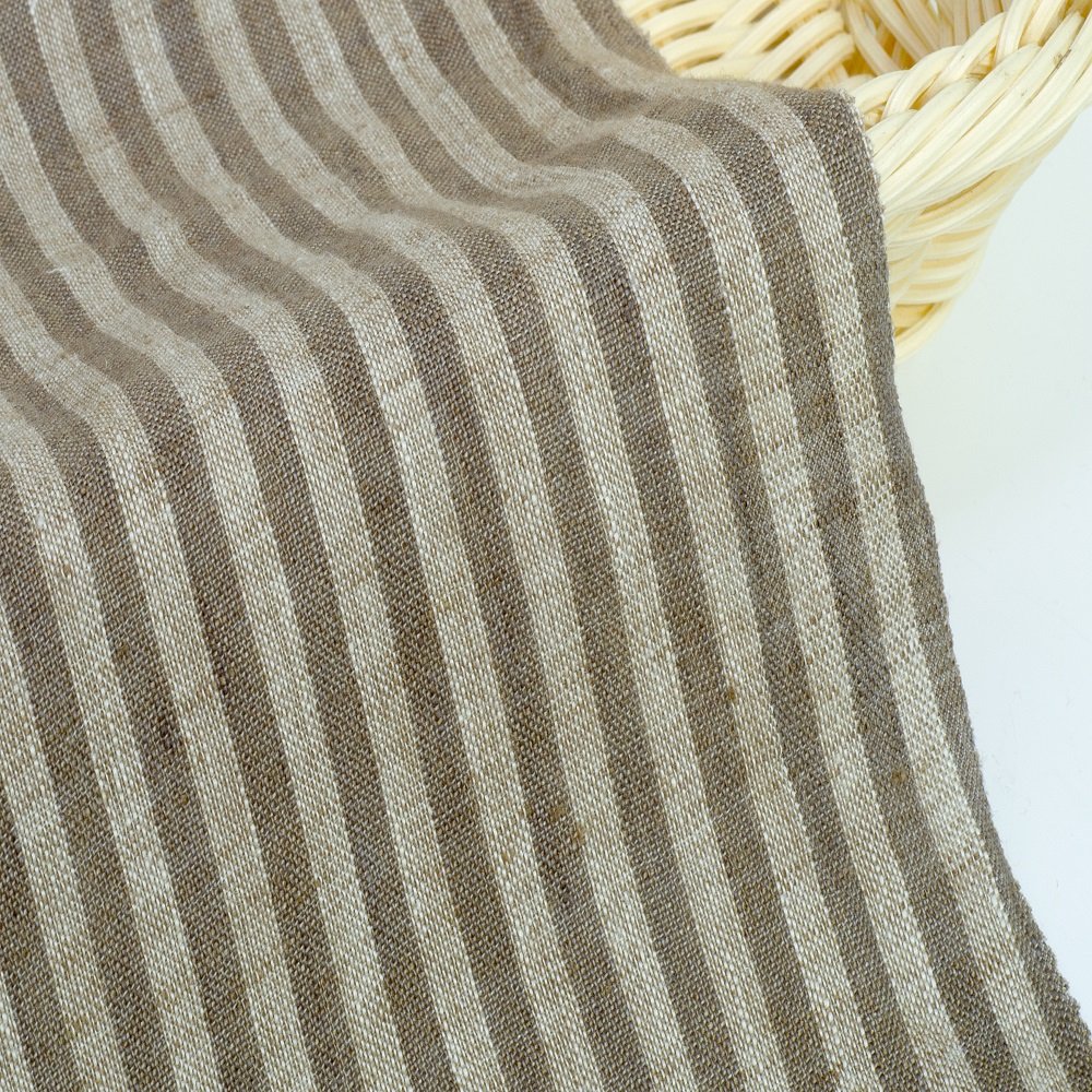 #8597 Wholesale Striped Yarn Dyed French Linen Stripe Hot Selling Original 100% Linen Fabric Good Quality Woven Fabric For Shirt