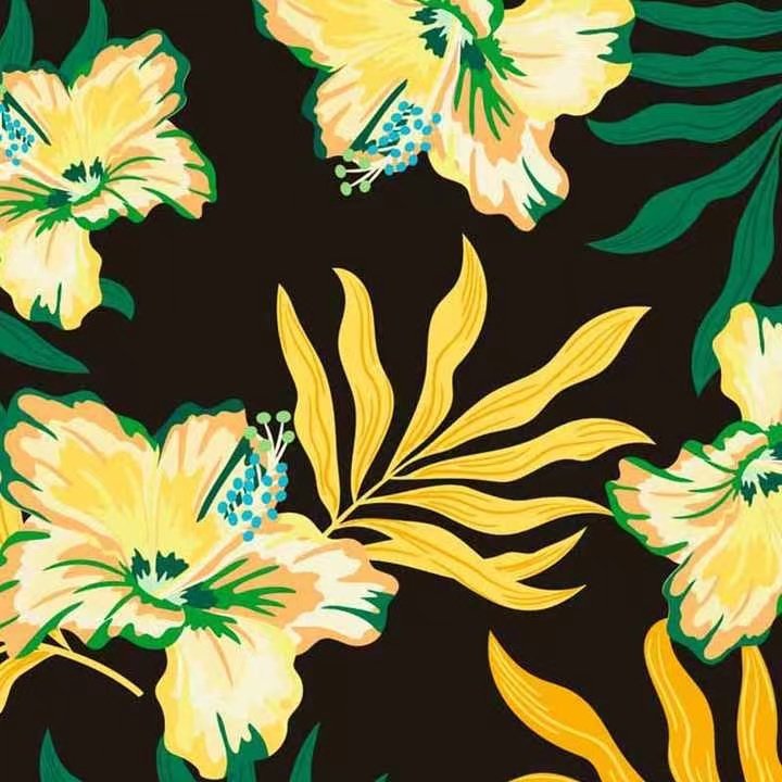 2024 Hot Sale 100% Polyester Linen Look Digital Print Fabric For Dress/garment