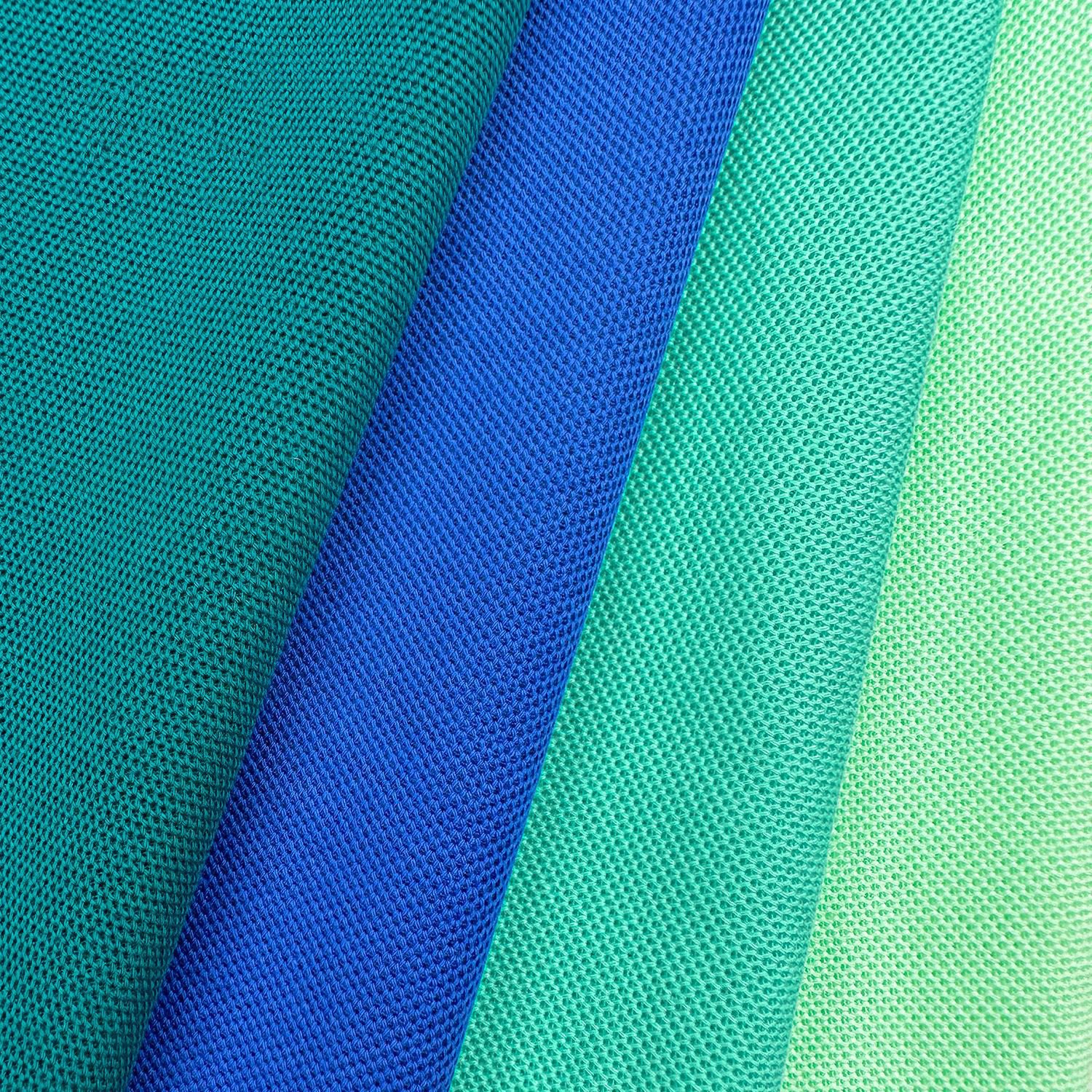 textile fabrics supplier 100% polyester tricot polo fabric knit polyest pique fabric