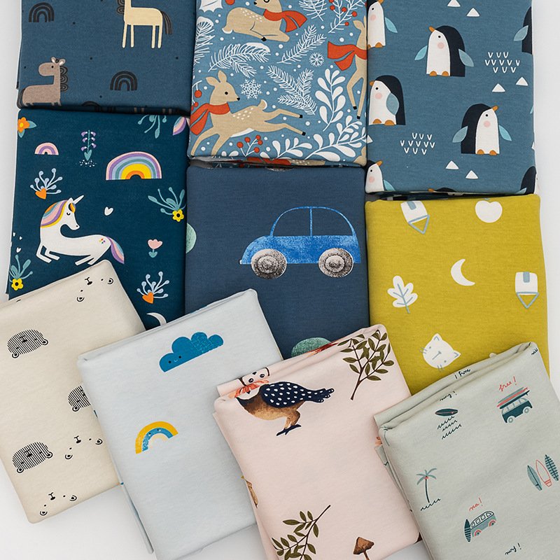 100% Polyester Cloth Diaper Fabric Print 100% waterproof PUL & TPU Waterproof Knitted for baby diaper sanitary pad