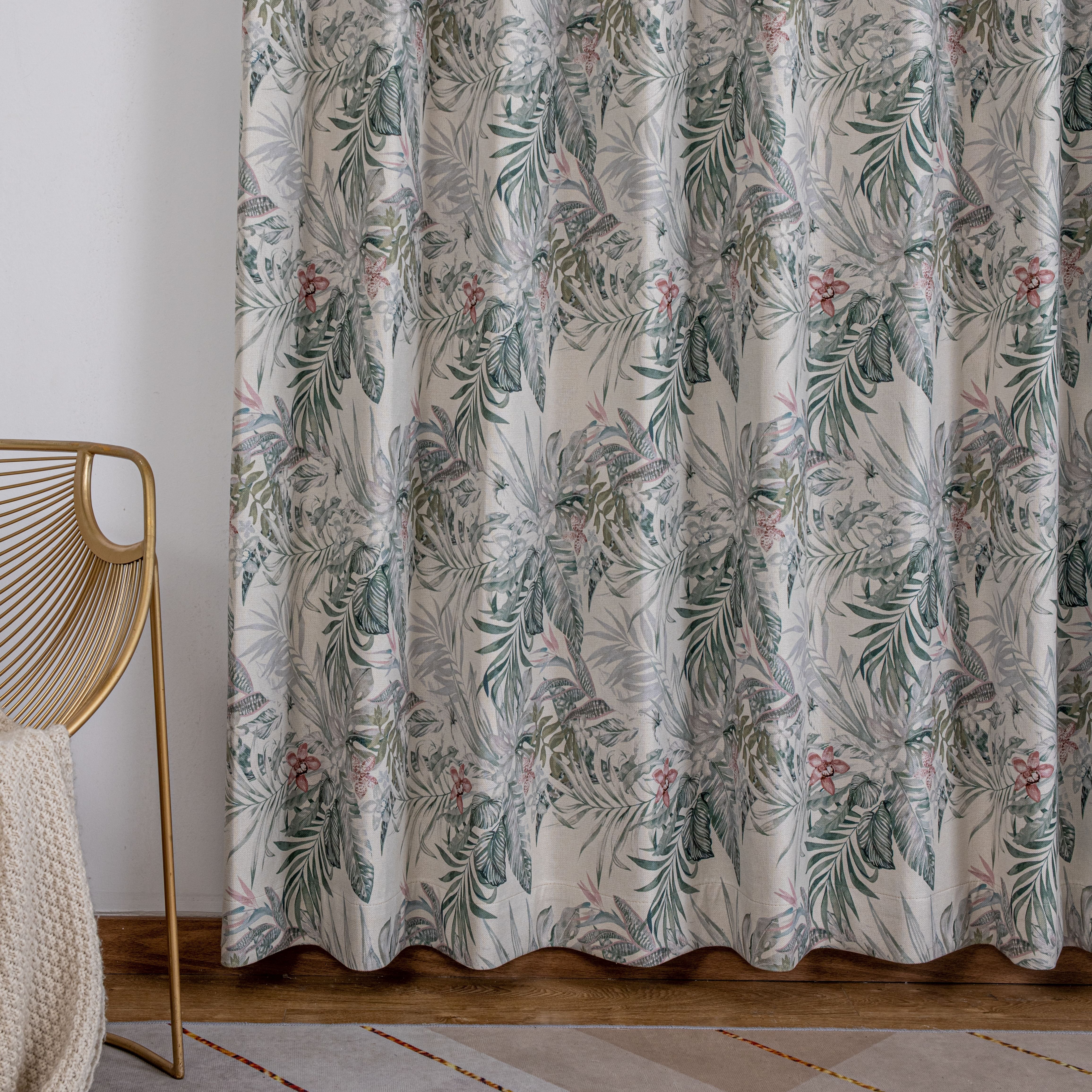 2024 new Chinese style cheap digital printing blackout luxury blackout curtain for living room ready made smart curtain