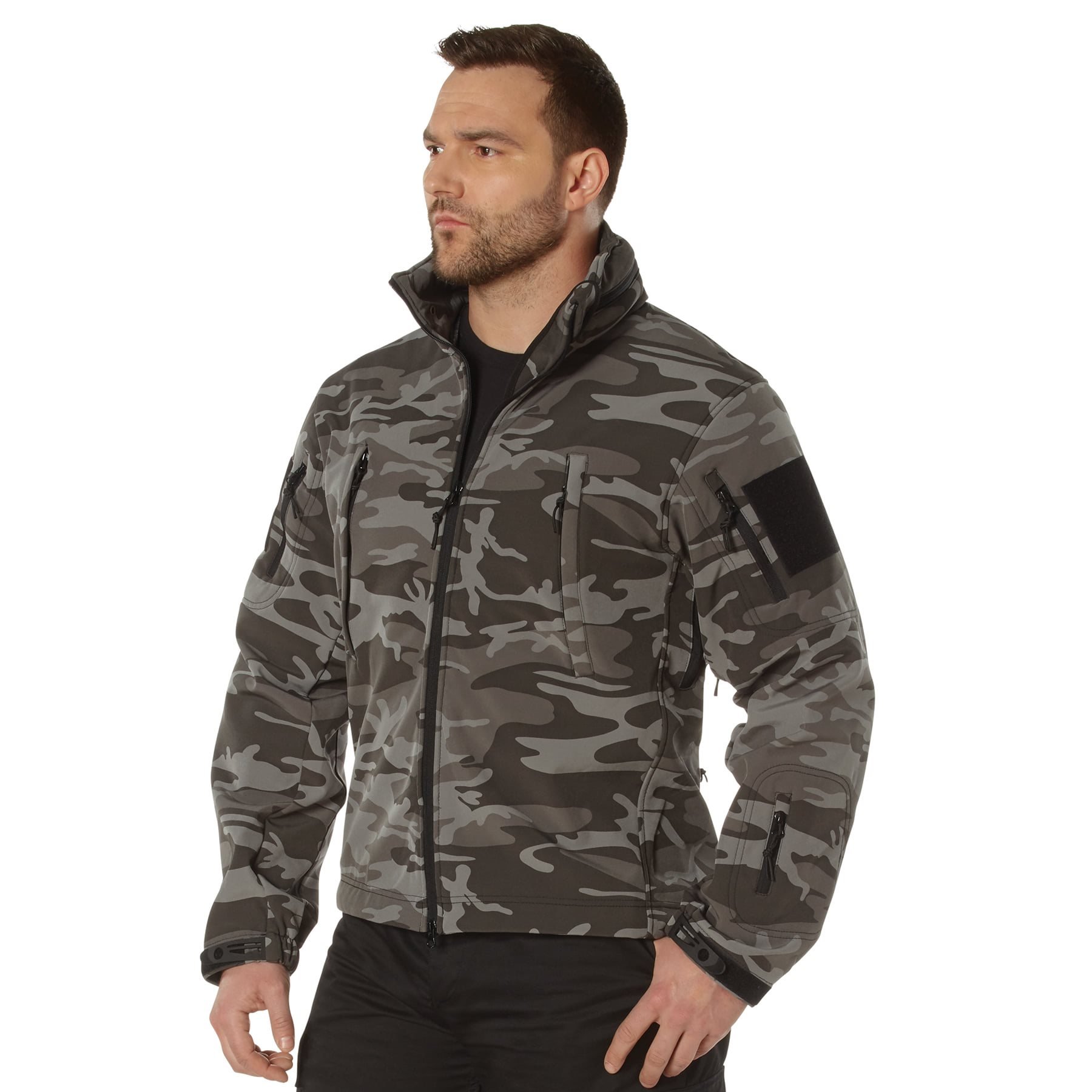 Textiles & Fabrics Men Soft Shell Military Tactical Camo Jacket Comfort Lining Winter Warm Coats Outdoor Work Clothes
