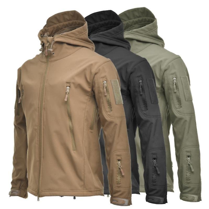 Textiles & Fabrics Men Soft Shell Military Tactical Camo Jacket Comfort Lining Winter Warm Coats Outdoor Work Clothes