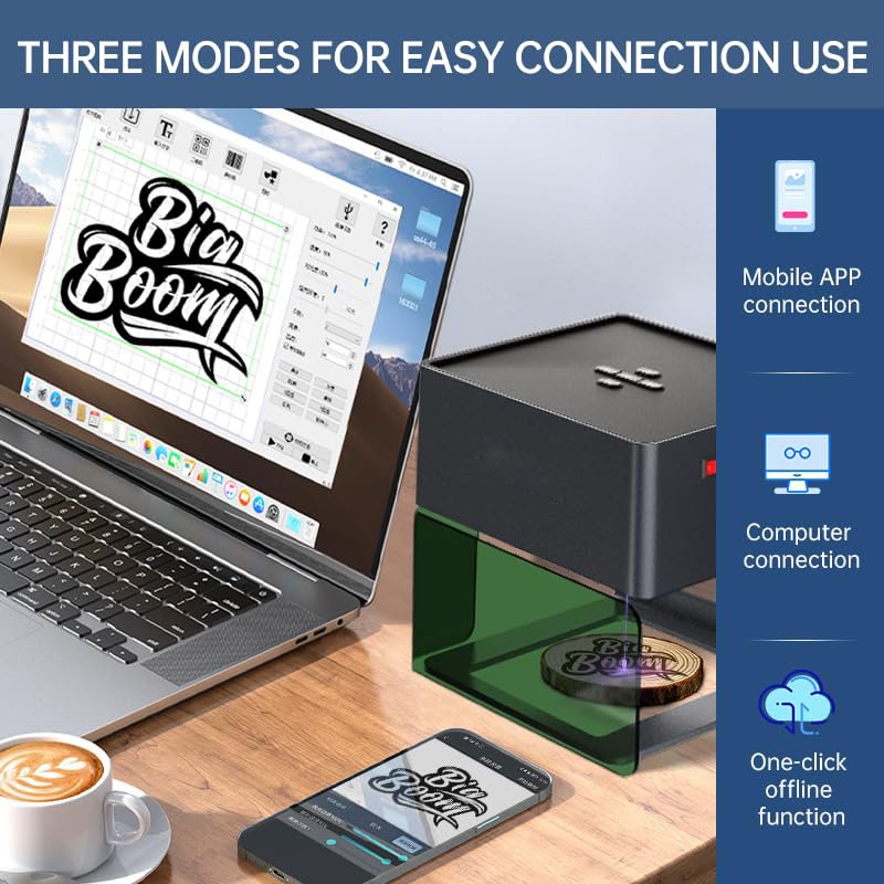 APP Control 3W DIODE CNC DIY Laser Engraver MDF Plywood Small Portable Logo Mark Printer DAJA Mini Laser Engraving Machine