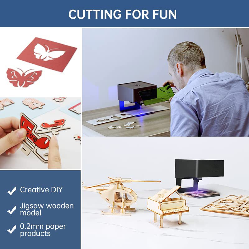 APP Control 3W DIODE CNC DIY Laser Engraver MDF Plywood Small Portable Logo Mark Printer DAJA Mini Laser Engraving Machine