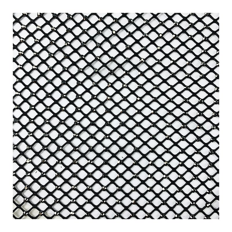 Top quality Embroidery piece mesh cloth hot drill 100% polyester Embroidery fabric for full dress