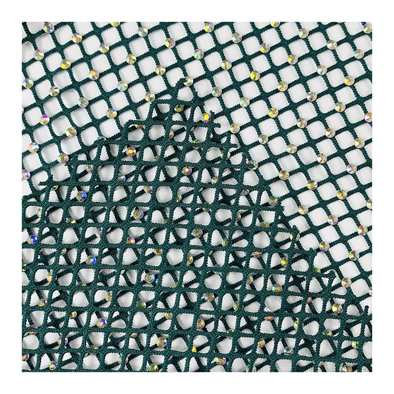 Top quality Embroidery piece mesh cloth hot drill 100% polyester Embroidery fabric for full dress