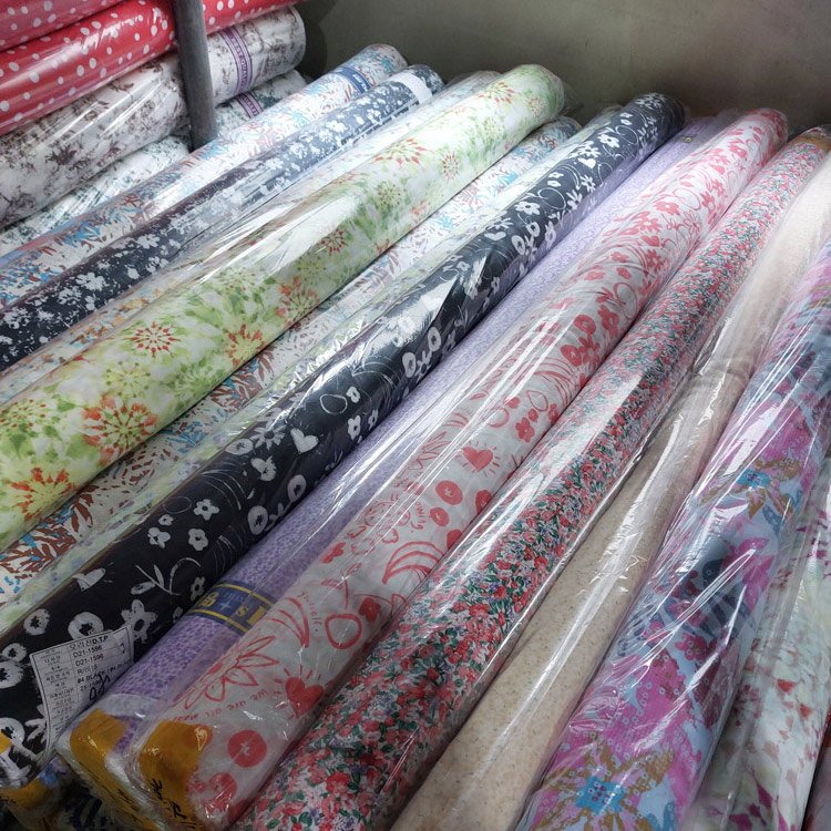 Made in Korea Chiffon Printed fabrics chiffon stock lot Textiles material Various design Print hijab dress various clothes