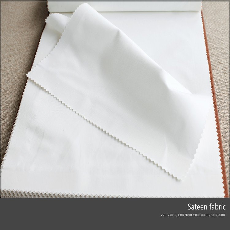 Hot Selling High Quality Cotton Fabric Hotel Bed Linen Fabric White Color 180 - 1000 TC