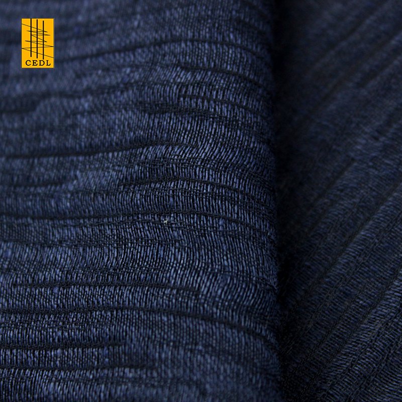 Popular Yarn Dyed Natural Silk Linen Blended Crepe Fabric for Dress Skirt Shirt European Flax & FSC