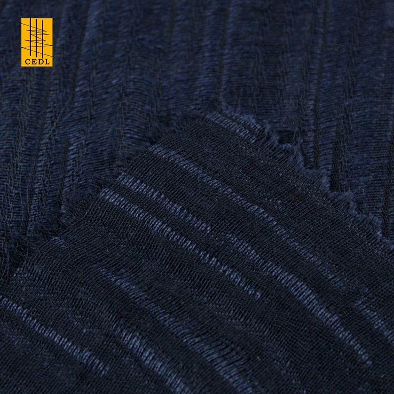 Popular Yarn Dyed Natural Silk Linen Blended Crepe Fabric for Dress Skirt Shirt European Flax & FSC