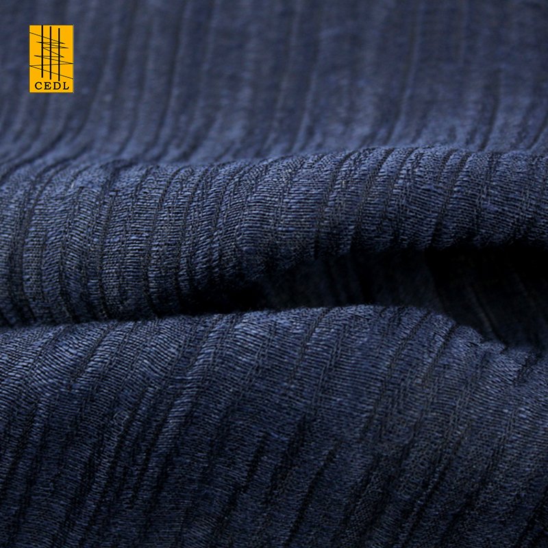 Popular Yarn Dyed Natural Silk Linen Blended Crepe Fabric for Dress Skirt Shirt European Flax & FSC