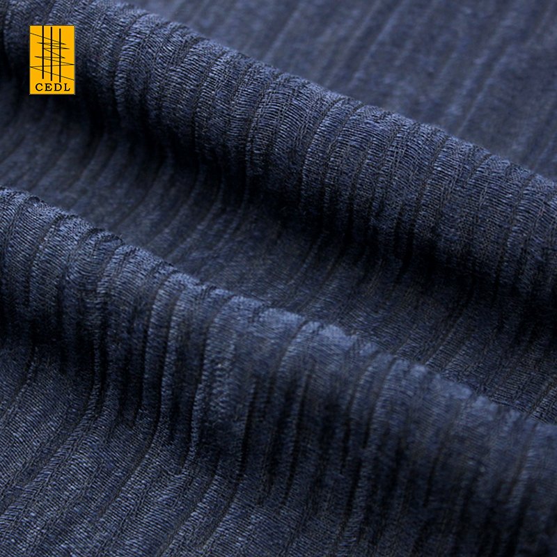 Popular Yarn Dyed Natural Silk Linen Blended Crepe Fabric for Dress Skirt Shirt European Flax & FSC