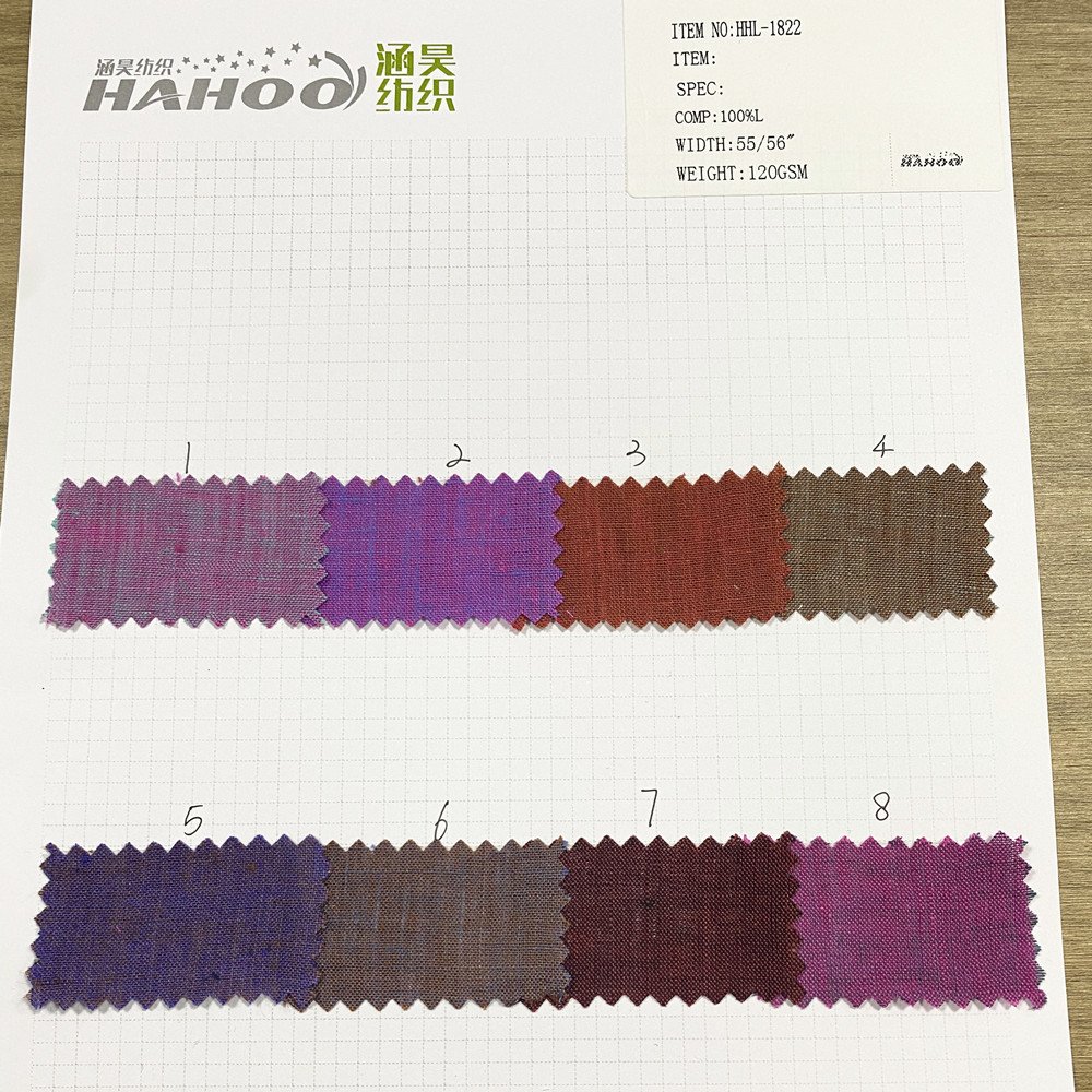 Various color yarn dyed plain style breathable washed turkey pure 100% linen fabric for garment