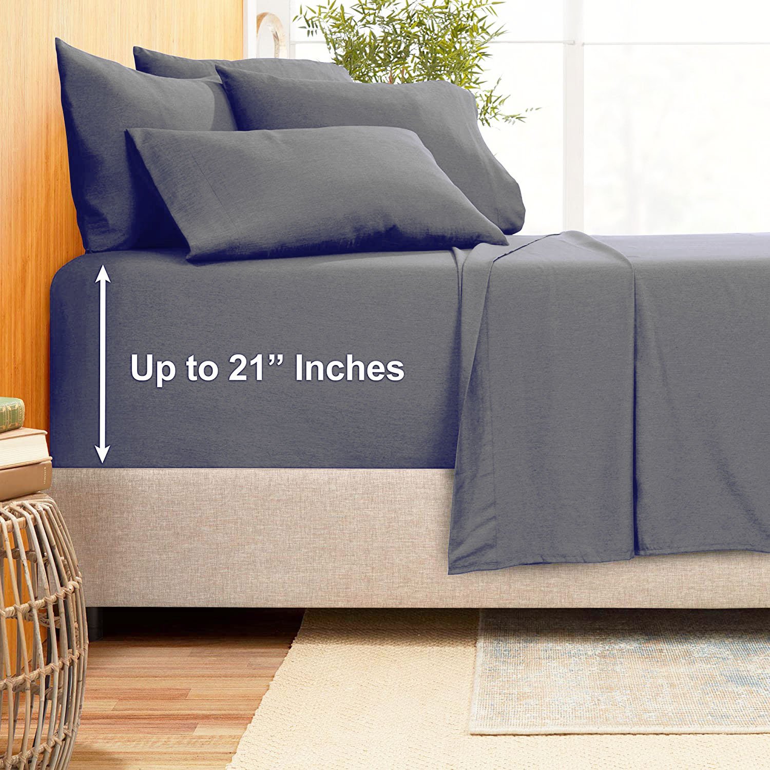 Soft hand feeling organic bamboo bedding set and bamboo bed sheets