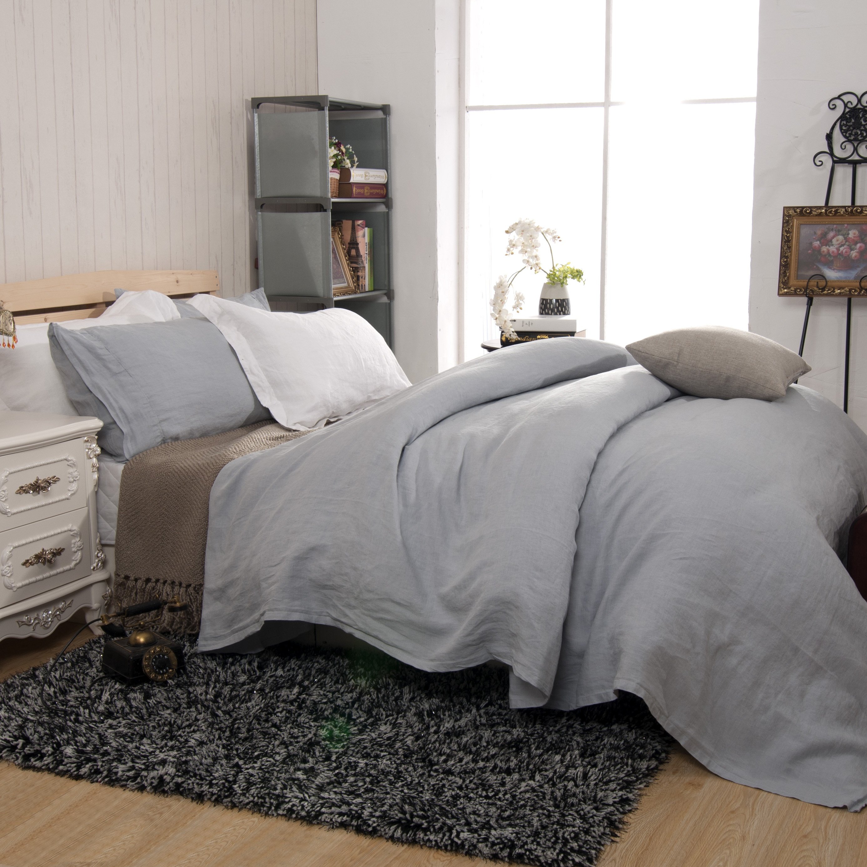 Soft hand feeling organic bamboo bedding set and bamboo bed sheets