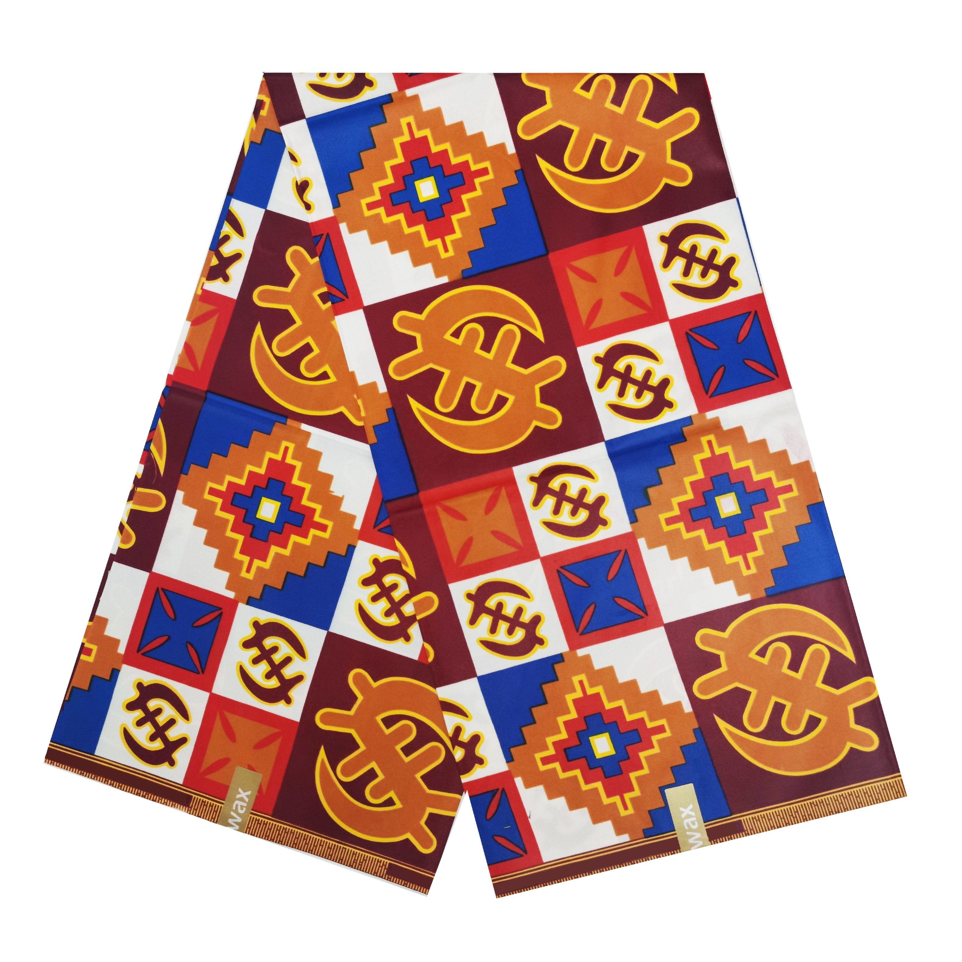 Wholesale Price Double Faced African Prints Fabric 100% Polyester Shinning Wax 6 Yards Fabric 100 GSM Ankara Fabric