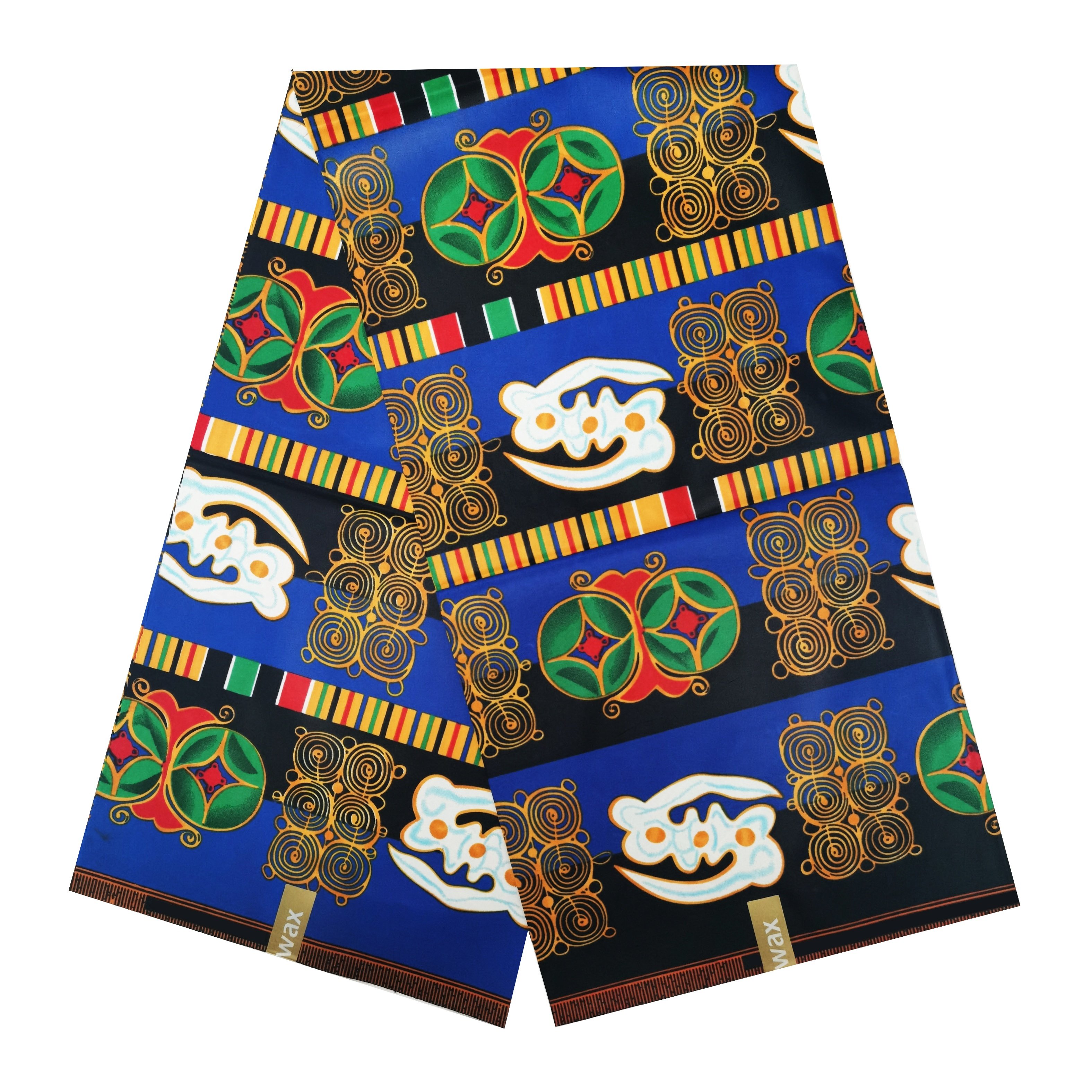 Wholesale Price Double Faced African Prints Fabric 100% Polyester Shinning Wax 6 Yards Fabric 100 GSM Ankara Fabric