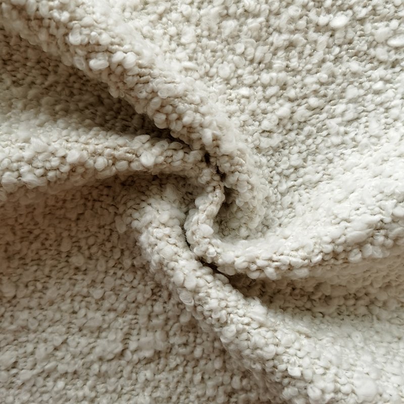 New Fashion Polyester Style Boucle Chair Cover Fabric Sherpa Boucle Teddy Fabric For Home Decor