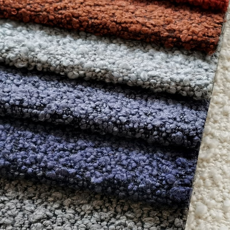 New Fashion Polyester Style Boucle Chair Cover Fabric Sherpa Boucle Teddy Fabric For Home Decor