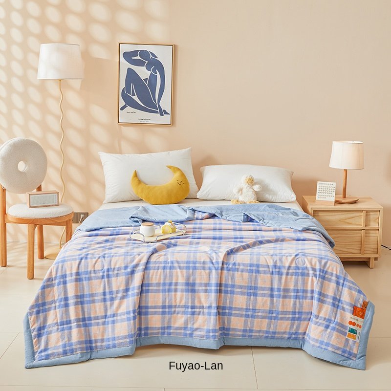 New Style Wax Cotton Soybean Fiber Air Conditioning Embroidery Solid Bamboo Quilt