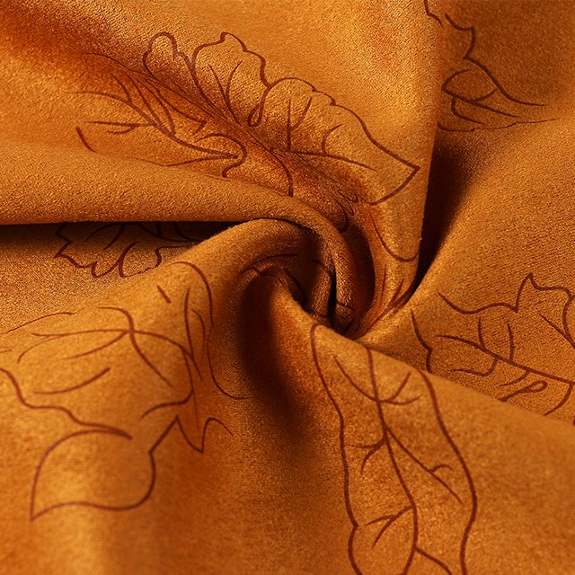Dyed suede gold stamp suit coat jacket Wrapped skirt fabric 95%polyester 5% spandex