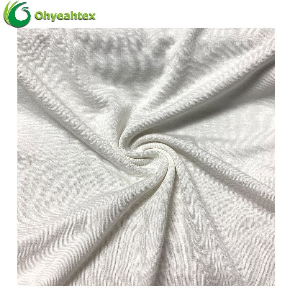 Breathable And Soft Bamboo Fiber Material 95% Bamboo Viscose 5% Spandex Knitted Fabric For Loungewear