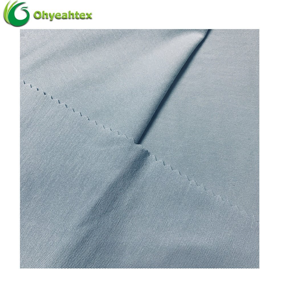 Breathable And Soft Bamboo Fiber Material 95% Bamboo Viscose 5% Spandex Knitted Fabric For Loungewear