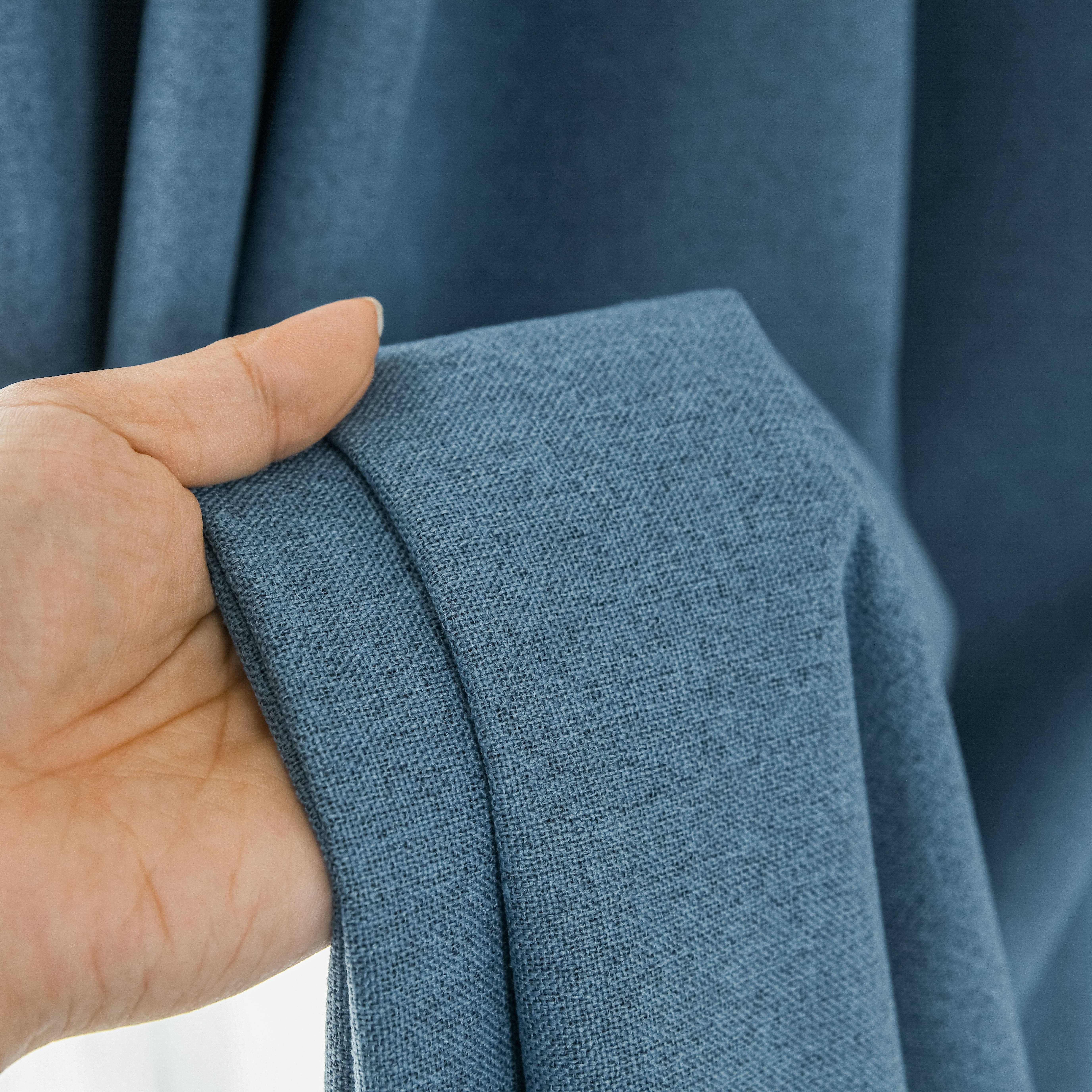 Linen Textured Wholesale Blackout fabric Curtain fabric With 140cm Width