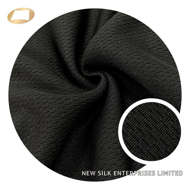 Taiwan quality 100% bamboo charcoal anti odor pique bird eye fabric