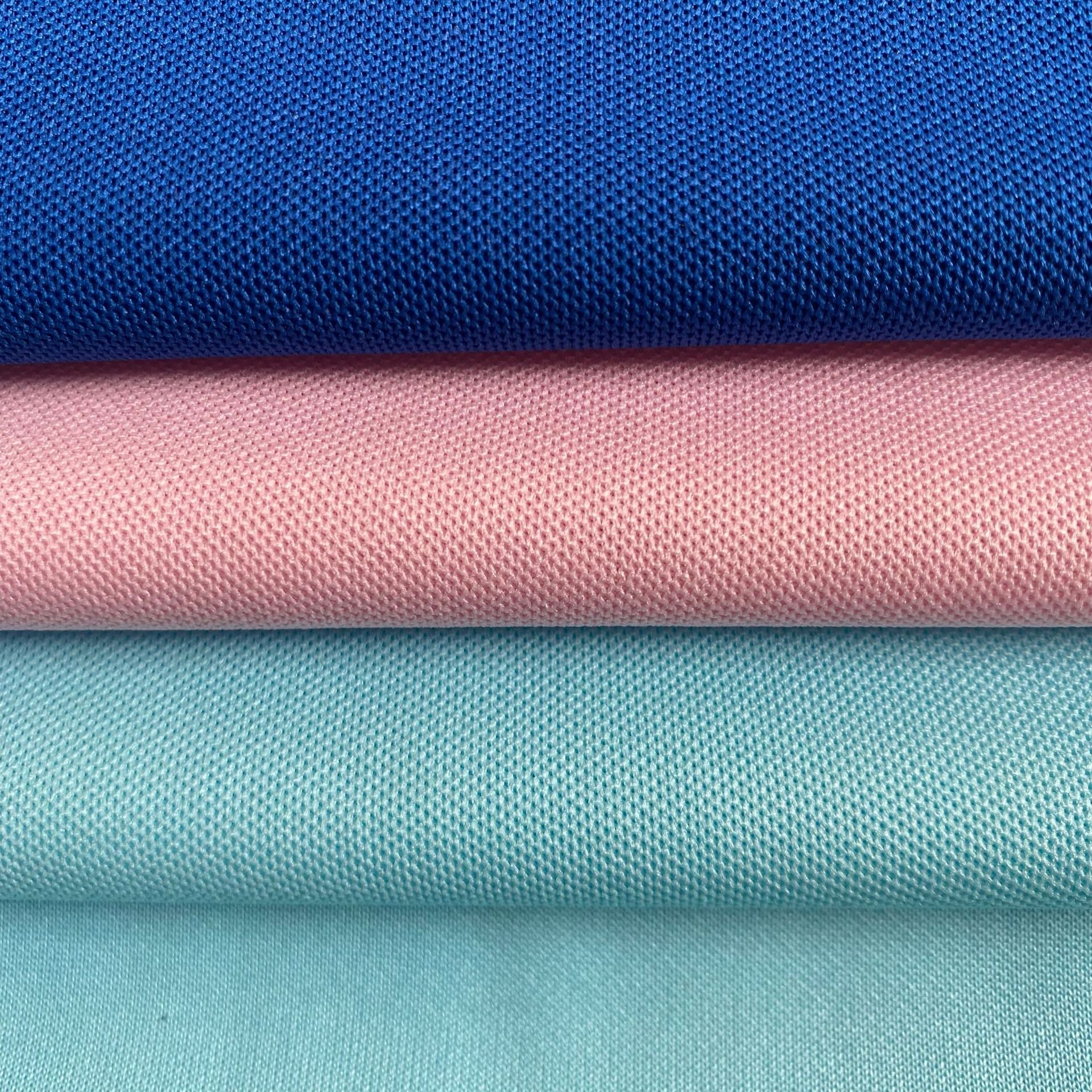 Custom Pique Polo Textile Mesh Knit Coolmax 100% Polyester Pique Fabric 180 Gsm Telas Pique Fabric For Men T Shirt