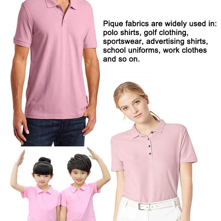 Custom Pique Polo Textile Mesh Knit Coolmax 100% Polyester Pique Fabric 180 Gsm Telas Pique Fabric For Men T Shirt
