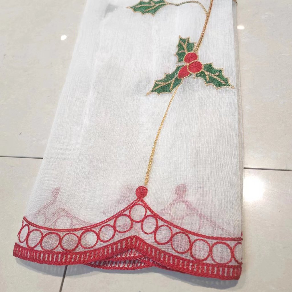 Structured Formal Curtain Fabric Christmas embroidery curtains