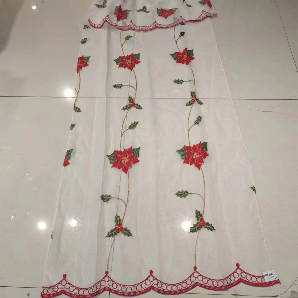Structured Formal Curtain Fabric Christmas embroidery curtains